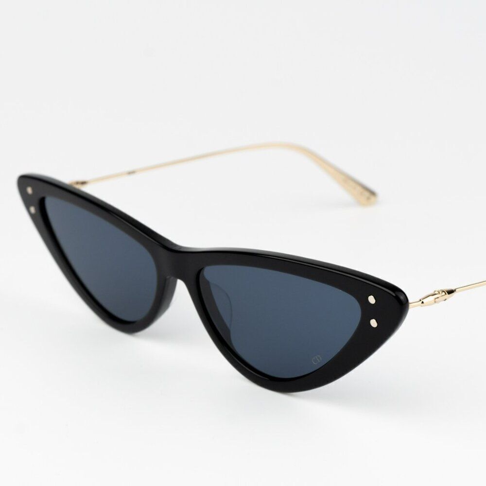 NEW Dior MISSDIOR B4U CD40105U 01V 12B0 Shiny Black Blue Unisex Sunglasses - Picture 6 of 13